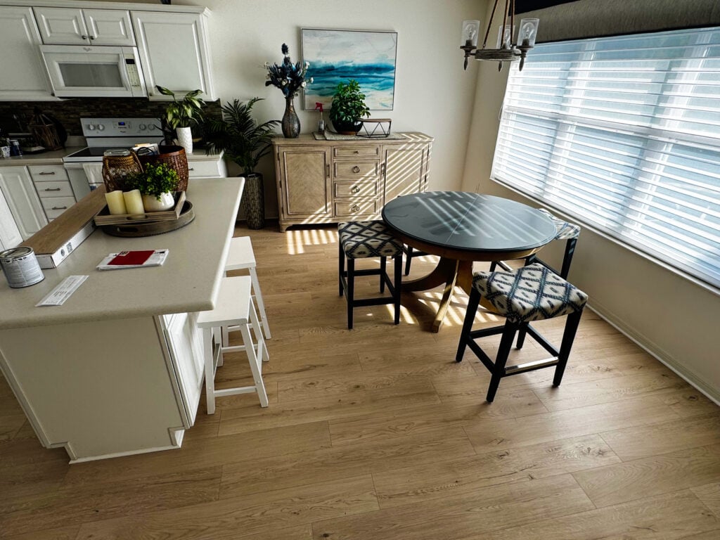 A Florida home with beautiful wood flooring.